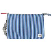 Roka Carnaby XL Hickory with Red Recycled Canvas Crossbody Bag - Red/Blue/White