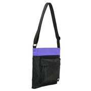 Roka Kennington B Medium Creative Waste Two Tone Recycled Nylon Crossbody Bag - Black/Simple Purple