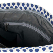 Roka Kennington B Medium Denim Rain Recycled Canvas Crossbody Bag - Blue/White