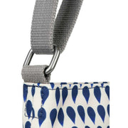 Roka Kennington B Medium Denim Rain Recycled Canvas Crossbody Bag - Blue/White