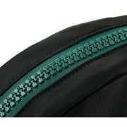 Roka Paddington B Small All Black Recycled Nylon Crossbody Bag - Black/Teal