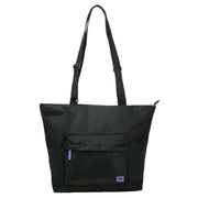 Roka Trafalgar B All Black Recycled Nylon Tote Bag - Black/Simple Purple