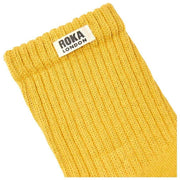Roka Windsor ソリッド クルー ソックス - コーンイエロー