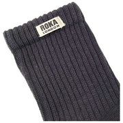 Roka Windsor ソリッド クルー ソックス - フェイデッド ブラック