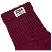 Roka Windsor ソリッド クルー ソックス - プラム バーガンディ