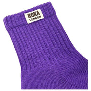 Roka Windsor ソリッド クルー ソックス - パープル