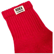 Roka Windsor ソリッド クルー ソックス - スカーレット