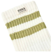 Roka ウィンザー ストライプ クルー ソックス - アボカド グリーン