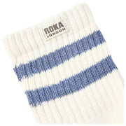 Roka Windsor ストライプ クルー ソックス - Coastal Blue