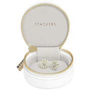 Stackers オイスター トラベル ジュエリー ボックス - ホワイト ペブル