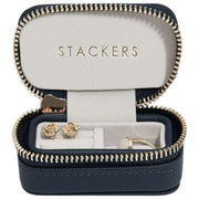 Stackers ジッパー付きラージ トラベル ジュエリー ボックス - ネイビー ブルー