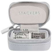 Stackers ジッパー付きラージ トラベル ジュエリー ボックス - ペブル グレー