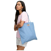 Superdry & Co オックスフォード ストライプ トート バッグ - ブローカー ブルー ストライプ