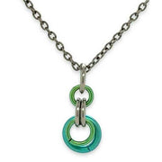 Ti2 Titanium Double Beam Pendant - Green