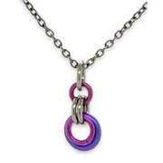 Ti2 Titanium Double Beam Pendant - Pink