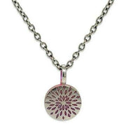 Ti2 Titanium Floral Print Pendant - Pink