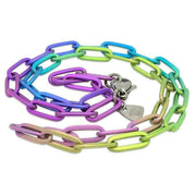 Ti2 Titanium Paperclip Chain - Rainbow