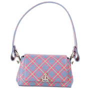 Vivienne Westwood Hazel Saffiano Printed Tartan Small Handbag - Blue/Orange