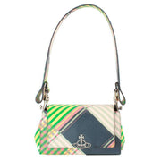 Vivienne Westwood Hazel Saffiano Small Handbag - Combat Tartan Green