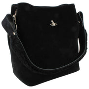Vivienne Westwood Lottie スエード スモール ショルダーバッグ - ブラック