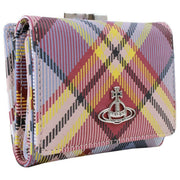 Vivienne Westwood Nubuck Tartan Small Frame Purse - Pink