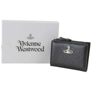 Vivienne Westwood スリム フラップ しなやかなレザー カード ホルダー - ブラック