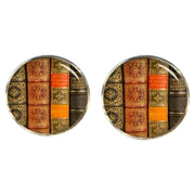 Bassin and Brown Books Cufflinks - Brown/White/Khaki