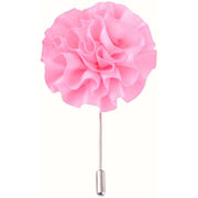 Bassin and Brown Flower Lapel Pin - Pink