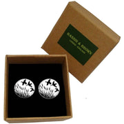 Bassin and Brown Flying Ducks Cufflinks - White/Black