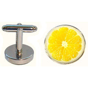 Bassin and Brown Lemon Fruit Cufflinks - Yellow