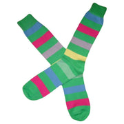 Bassin and Brown Multi Stripe Socks - Green