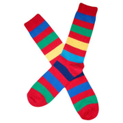 Bassin and Brown Multi Stripe Socks - Red