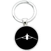 Bassin and Brown Rower Key Ring - Black/White