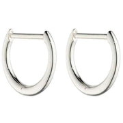 Beginnings Hinged Hoop Earrings - Silver