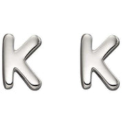 Beginnings K Initial Stud Earrings - Silver