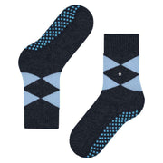 Burlington Cosy Argyle Socks - Midnight Blue