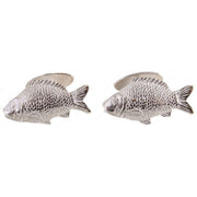 David Van Hagen Carp Fish Cufflinks - Silver