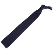 David Van Hagen Plain Knitted Tie - Navy