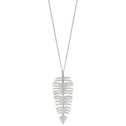 Elements Silver CZ Palm Leaf Pendant - Silver