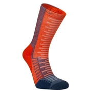 Hilly Active Crew Min Socks - Orange/Burgundy