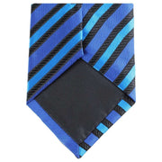 Knightsbridge Neckwear Diagonal Stripe Regular Polyester Tie - Blue/Black