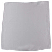 Knightsbridge Neckwear Fine Silk Pocket Square - Silver