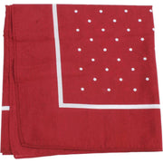 Knightsbridge Neckwear Polka Dot Border Cotton Neckerchief - Burgundy/White