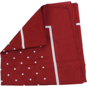 Knightsbridge Neckwear Polka Dot Border Cotton Neckerchief - Burgundy/White