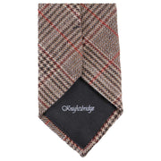 Knightsbridge Neckwear Prince of Wales Check Tie and Pocket Square Set - Brown/Red