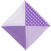 Michelsons of London 4 Pattern Silk Pocket Square - Lilac