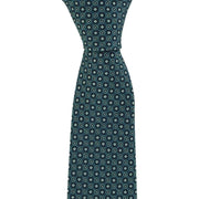Michelsons of London Diamond Geometric Silk Tie - Teal