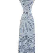 Michelsons of London Luxury Paisley Silk Tie - Blue