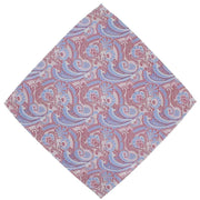 Michelsons of London Ornamental Paisley Polyester Tie and Pocket Square Set - Pink/Blue