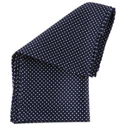 Michelsons of London Pin Dot Handkerchief - Navy/White